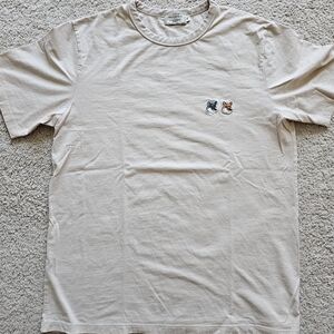 Maison Kitsune Unisex short sleeve beige color t-shirt size M